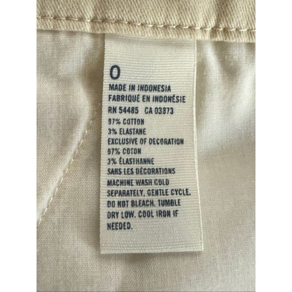 American Eagle Outfitters Shortie Stretch Shorts Size 0 NWT Cream Khaki Cotton - Picture 9 of 10